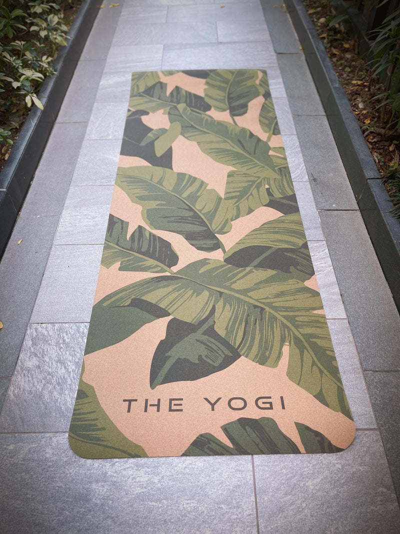 THE YOGI 5mm 水松瑜伽墊 香蕉葉圖案 / YOGA MAT CORK & TPE Material w/ Banana Tree Leaf