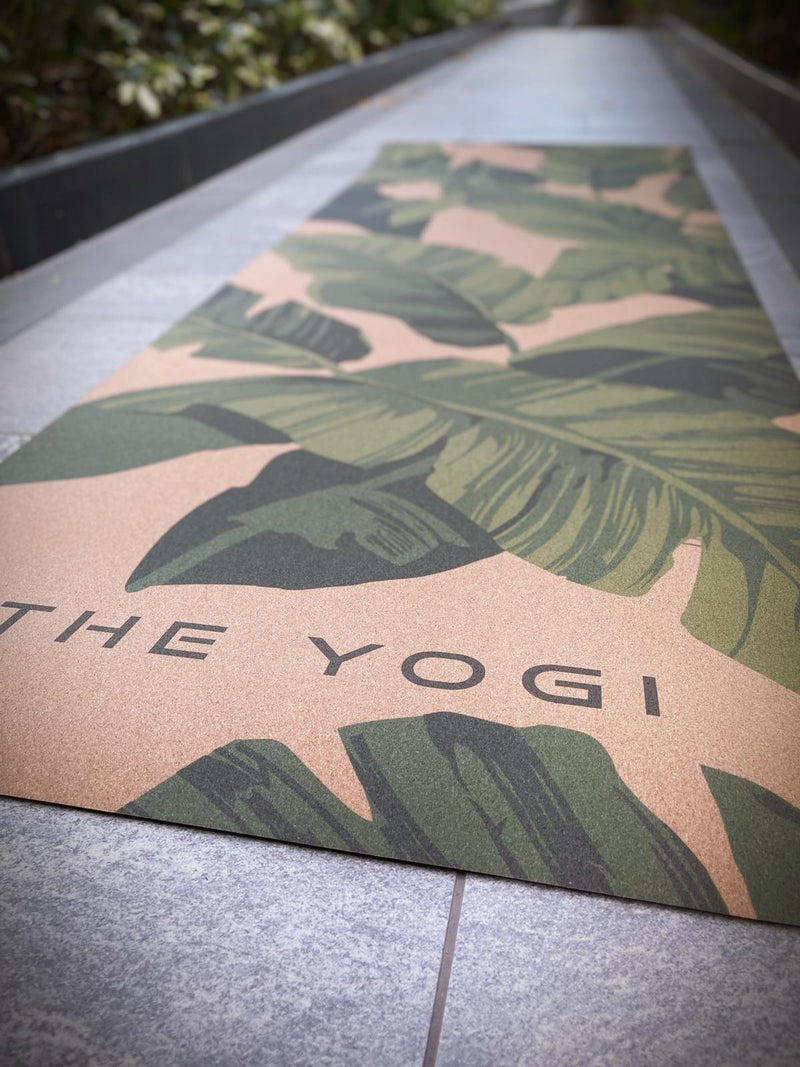 THE YOGI 5mm 水松瑜伽墊 香蕉葉圖案 / YOGA MAT CORK & TPE Material w/ Banana Tree Leaf