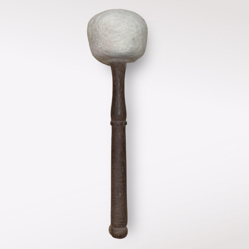 白色尼泊爾頌缽毛氈鼓棒 Singing Bowl Wool felt mallet | Drum Stickl | Handmade woolen striker for Singing bowl and Gongs White