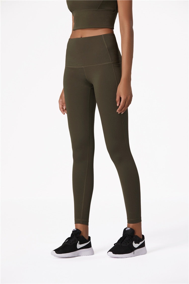 THE YOGI "Side Push" 提臀側袋九分運動瑜珈褲  Yoga Bottoms Leggings