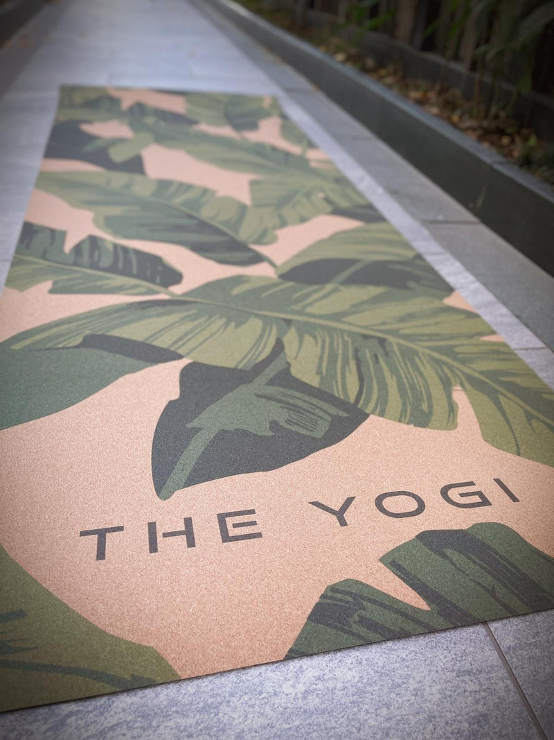 THE YOGI 5mm 水松瑜伽墊 香蕉葉圖案 / YOGA MAT CORK & TPE Material w/ Banana Tree Leaf