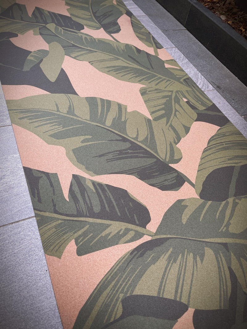 THE YOGI 5mm 水松瑜伽墊 香蕉葉圖案 / YOGA MAT CORK & TPE Material w/ Banana Tree Leaf